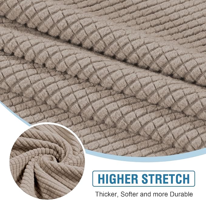 H.VERSAILTEX Sectional Couch Covers 1 Piece Chaise Slipcover L Shape Separate - Image 5