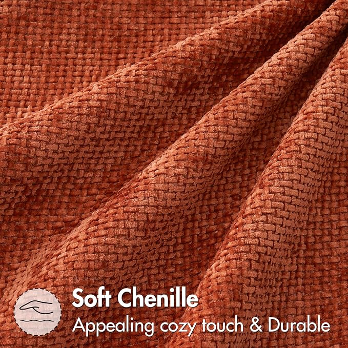 MIULEE Fall Decorative Couch Throw Pillow Covers 20x20 Burnt Orange 2 Pack | - Image 3