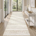 cotiled Hallway 3x10 Runner Rugs Washable Boho Rug Brown Cream | Solve Modern by COTILED