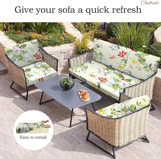 CALBODE 8 Pcs Stretch Sofa Cushion Cover - Image 5