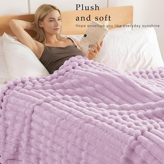 Exclusivo Mezcla Striped King Size Fleece Blanket - Image 2