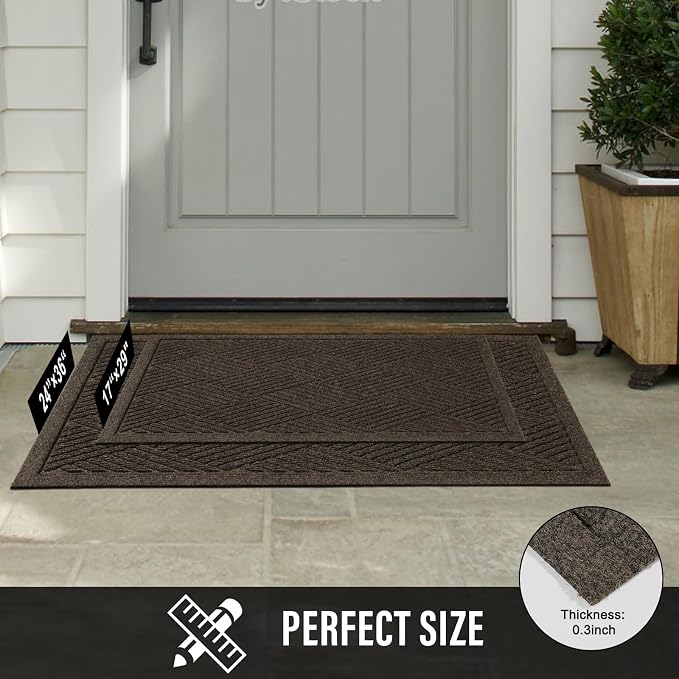 Sturdy Front Door Mat, Absorbent Muddy Dirt Resist Welcome Door Mats Outdoor - Image 6