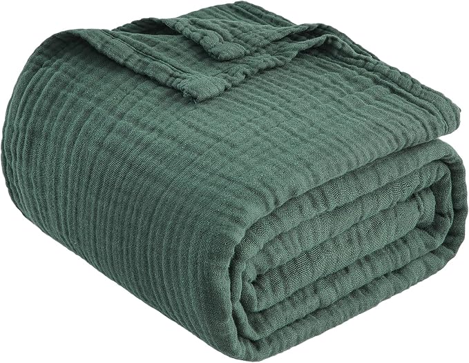 EMME Muslin Blankets for Adults Throw Blanket for Couch Breathable Gauze Soft - Image 7