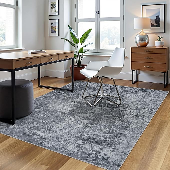 Aelenmu 4x6 Area Rugs for Living Room Washable Bedroom Dining Room Black | - Image 3
