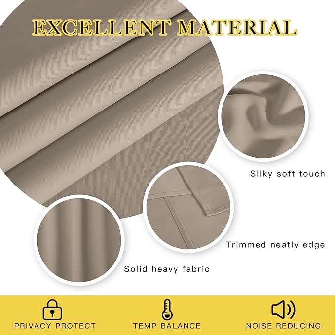 NICETOWN Sliding Door Window Treatment Blackout Patio Door Curtain Panels - Image 2