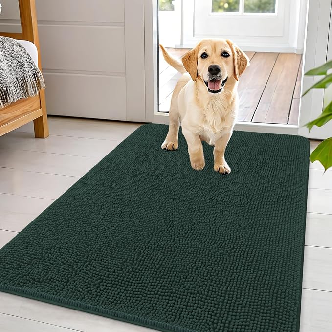 OLANLY Dog Door Mat for Muddy Paws 44x32, Super Absorbent Chenille Mud Mat | by OLANLY