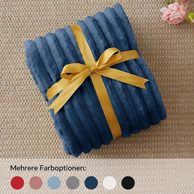 BEDELITE Ribbed Fleece Throw Blanket - Image 6