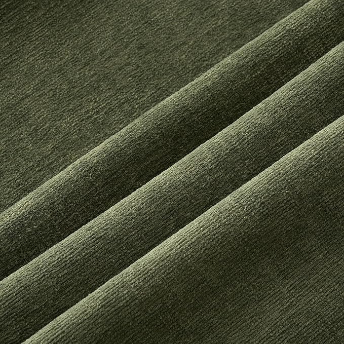 MIULEE Olive Green Chenille Couch Throw Pillow Covers, 20x20 | Set of 2 - Image 6