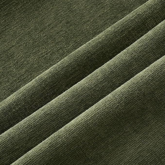 MIULEE Olive Green Chenille Couch Lumbar Throw Pillow Covers, 12x20 | Set of 2 - Image 6