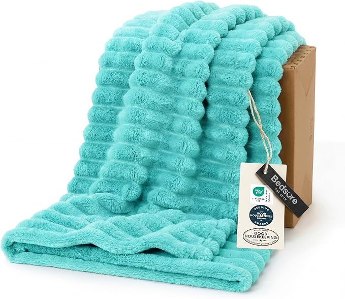 Bedsure Soft Throw Blanket for Couch Decor Gifts Blue Fog 50"x70" | Birthday by Unknown