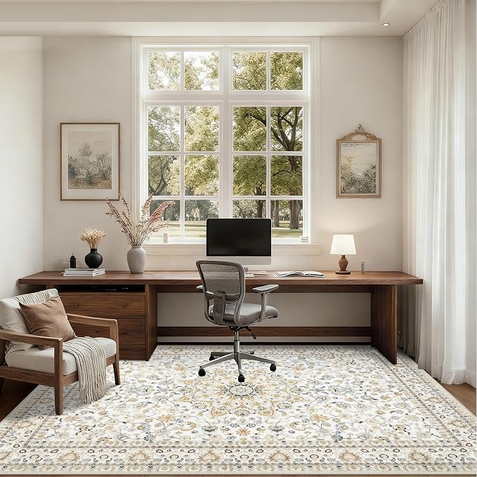 9x12 Area Rugs Living Room: Washable Vintage Rug - Image 9