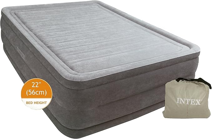 Intex Comfort Plush Elevated Dura-Beam Airbed with Built-in Electric Pump