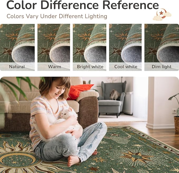 Vacuum-Friendly, 2x10 Washable Area Rug - Image 6