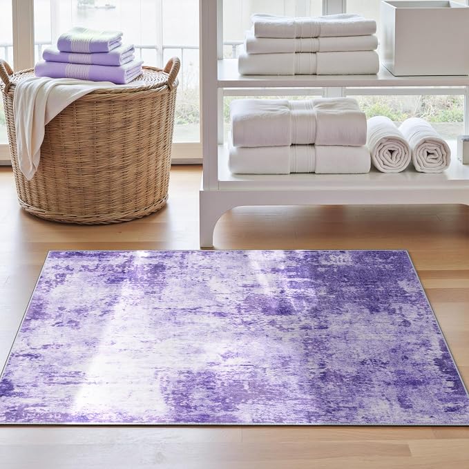 RELEANY Washable 2'x3' Abstract Area Rug - Image 3