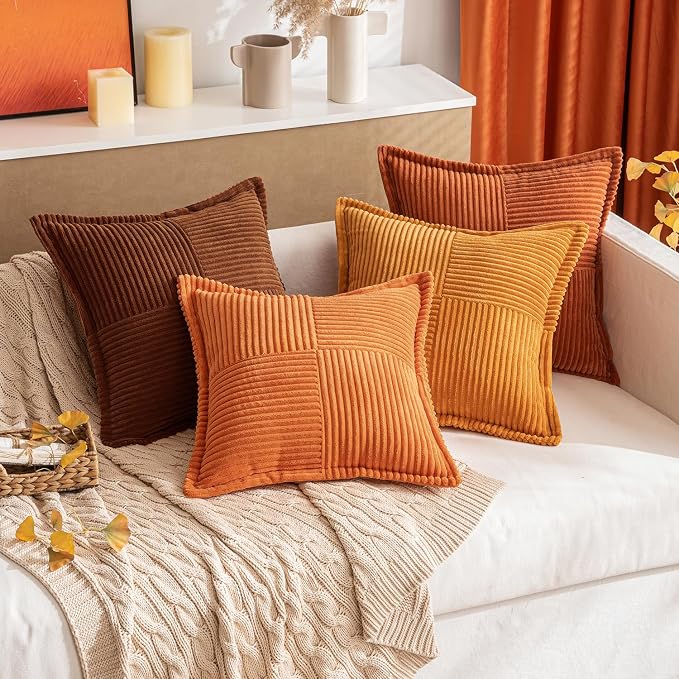 MIULEE Fall Orange Decorative Throw Pillow Covers - Image 7