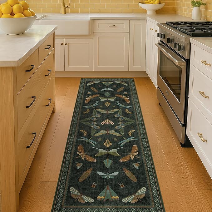 Washable Insect 2x6 Runner Rug for Hallway- Stain Resistant Kitchen Runners - Image 8