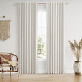 90 Inch Long Boho 100% Blackout Linen Curtains by Guken