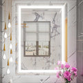 24 x 32 Inch LED Bathroom Mirror with Lights, Lighted Bathroom Vanity Mirrors for Wall, Wall Mounted, Stepless Dimmable, Anti-Fog, Memory Funtion, Horizontal or Vertical