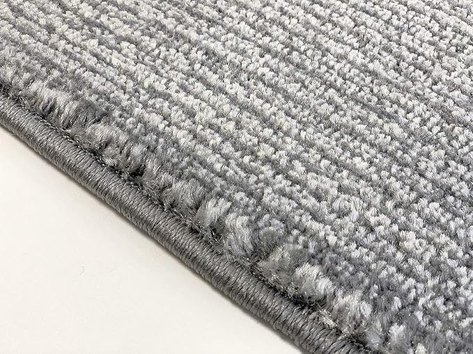 Custom Length Cut to Size Wide Width Carpet Runner Rug for Hallways, Skid Resistant Latex Rubber Backed, 31 inch Wide X Customized Length, Stripe Grey, 31 inch X 13 feet