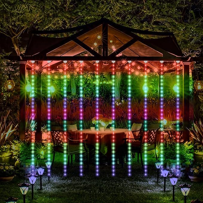 KPORE Smart Fairy Curtain Lights - 300 LED Color-Changing String for Indoor/Outdoor Decor - Christmas, Weddings, Parties & Room Backdrop