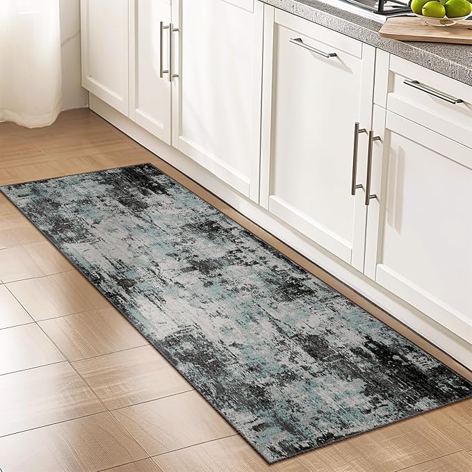 RELEANY Washable Runner 2'x6' Abstract Area Rug - Image 3