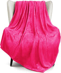 Exclusivo Mezcla Fleece Throw Blanket for Couch, Sofa, 300GSM Super Soft and Warm Blankets, Hot Pink Throw All Season Use, Cozy, Plush, Lightweight, 50x60 Inches