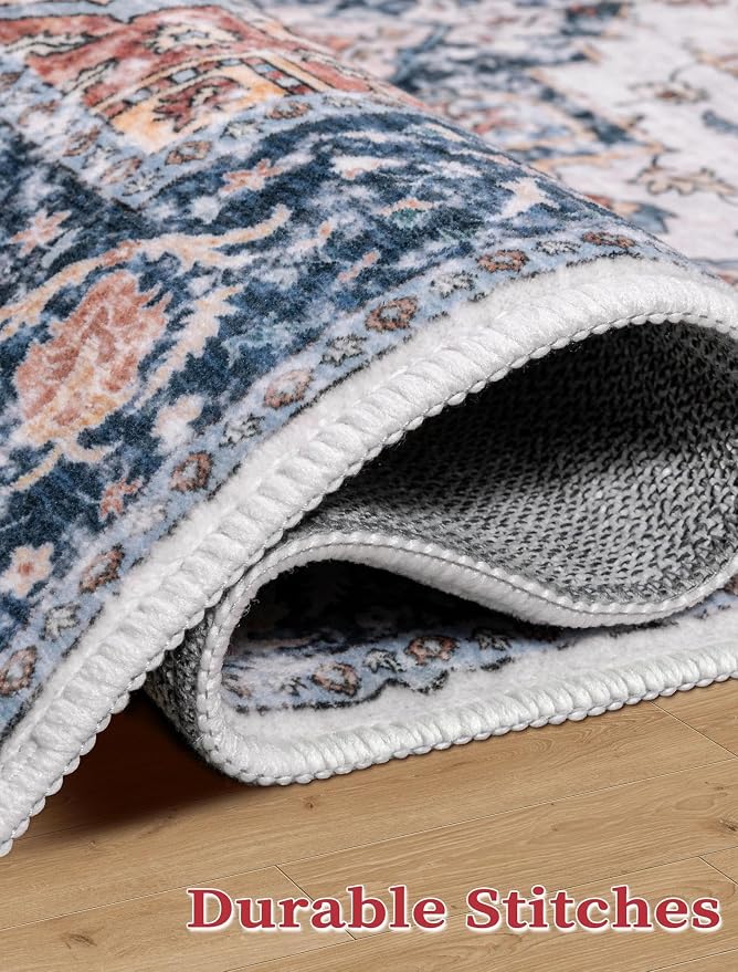 SERISSA 3x8 Washable Non Slip Boho Runner Rug - Image 7