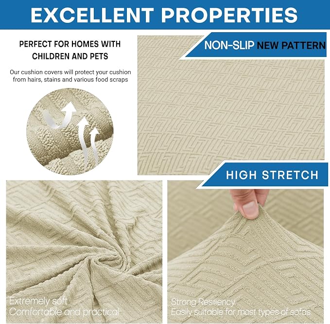XINEAGE New 4 Pieces Extra Large Couch Covers - Image 5