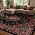 RELEANY Washable Area Rug, Water Repellent, Pet Friendly, Vintage Floral Boho by RELEANY