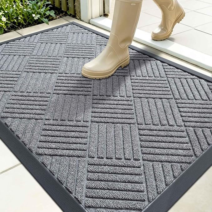 OLANLY Front Door Mat Outside Entrance 35x23, Waterproof Heavy-Duty Doormat | by OLANLY