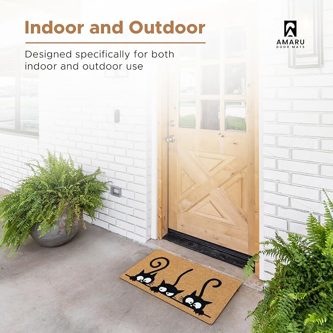 Coir Welcome Mat, 17 x 29 in | 100% Natural Coir, Anti-Shedding, Durable PVC - Image 4