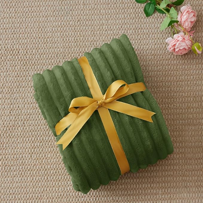 BEDELITE Ribbed Fleece Throw Blanket - Image 6