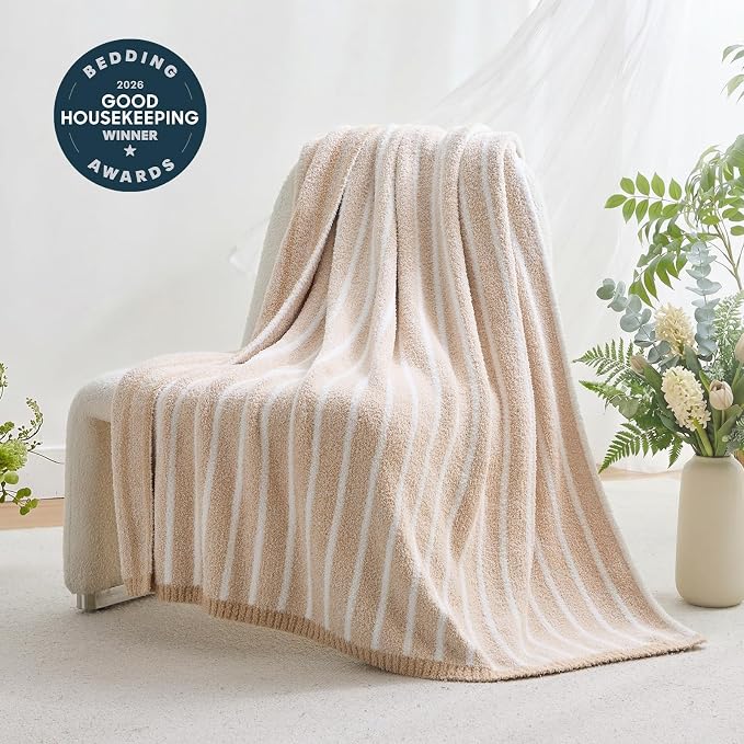 Snuggle Sac Ultra Soft Beige Throw Blanket - Image 2