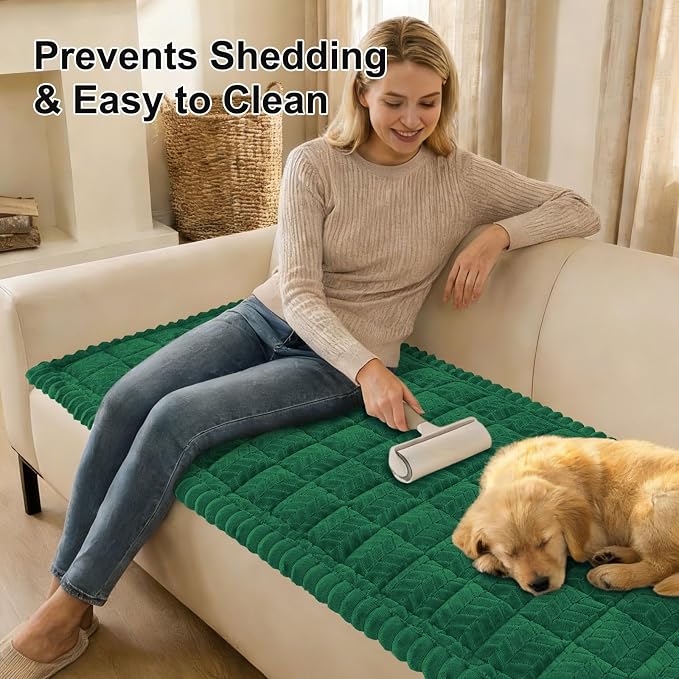 Smiry Couch Cover for Dogs, Non Slip Fuzzy Pet Sofa Covers Washable | Sofa - Image 4