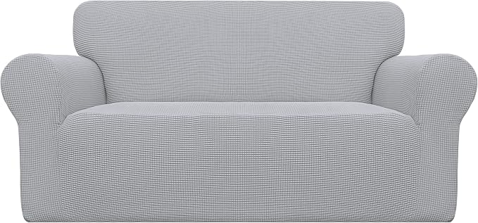 Easy-Going Stretch Oversized Loveseat Couch Covers Washable Silver Gray | by Easy-Going