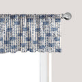 Ambesonne Ethnic Window Valance, Messy Waves and Small Triangles Indonesian Traditional Pattern Watercolors, Curtain Valance for Kitchen Bedroom Decor with Rod Pocket, 54" X 12", Navy Blue and Cream