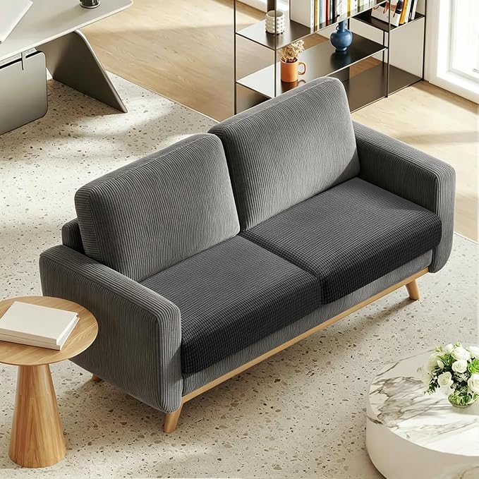 Fuloon Couch Cushion Slipcover, Super Stretch Individual Sofa Covers | 2 Pack - Image 2