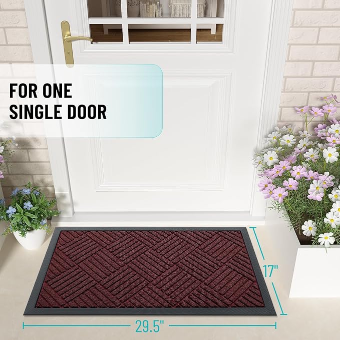 OLANLY Front Door Mat Outside Entrance, Waterproof Heavy-Duty Doormat | 29.5x17 - Image 2