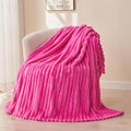 NEWCOSPLAY Fleece Ribbed Cozy Throw Blanket by NEWCOSPLAY