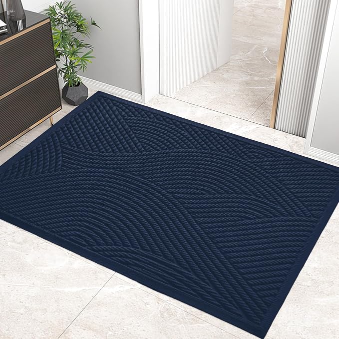 Sturdy Front Door Mat, Absorbent Muddy Dirt Resist Welcome Door Mats Outdoor by HIYARD