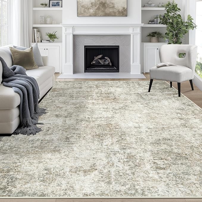 8x10 Area Rugs for Living Room Washable Bedroom Dining Room Beige Brown | by Aelenmu