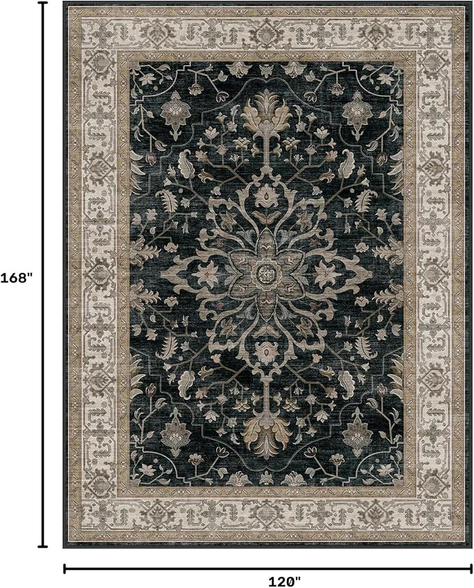 RELEANY Washable Area Rug, Large 10'x14', Water Repellent, Pet Friendly - Image 2