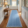 GarveeHome 2.5x10 Scalloped Washable Runner Rug Long Hallway Kitchen Rug | Soft by GarveeHome