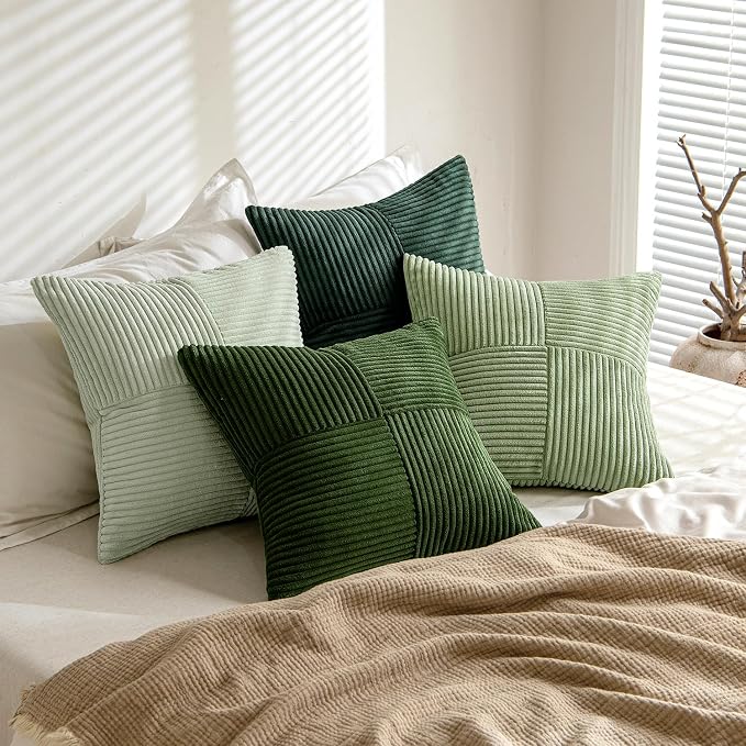 MIULEE Spring Green Decorative Throw Pillow Covers 22x22 Inch Set of 4 Boho - Image 4