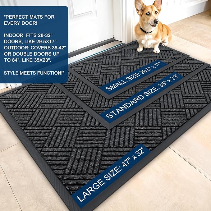 OLANLY Front Door Mat Outside Entrance 59x23, Waterproof Heavy-Duty Doormat | - Image 2