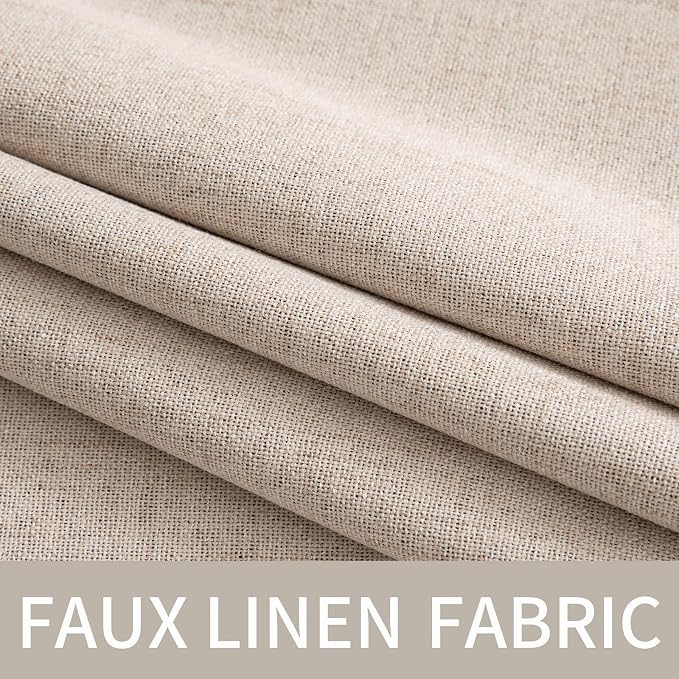 MIULEE 100% Blackout Linen Curtains - Image 5