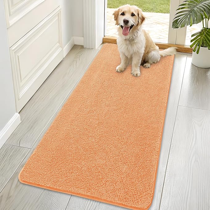 OLANLY Dog Door Mat for Muddy Paws 70x35, Super Absorbent Chenille Mud Mat | by OLANLY
