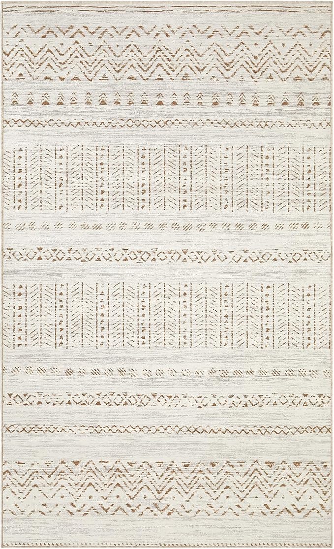 cotiled Washable 3x5 Entryway Rugs: Boho Moroccan Soft Small Rug | Solve Modern - Image 6