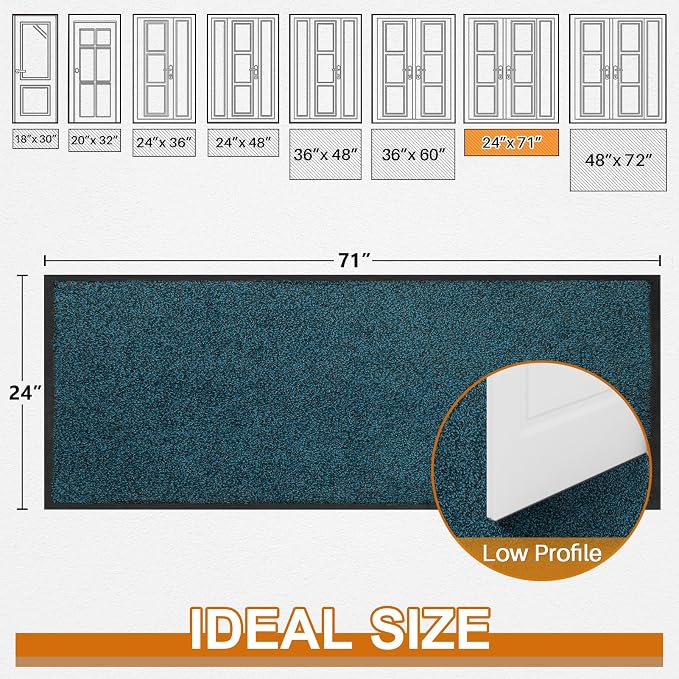 Super Absorbent Front Door Mat, Non-Slip Washable Indoor Doormats, Low Profile - Image 3