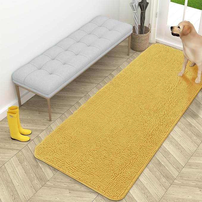 OLANLY Dog Door Mat for Muddy Paws 59x24, Super Absorbent Chenille Mud Mat | by OLANLY